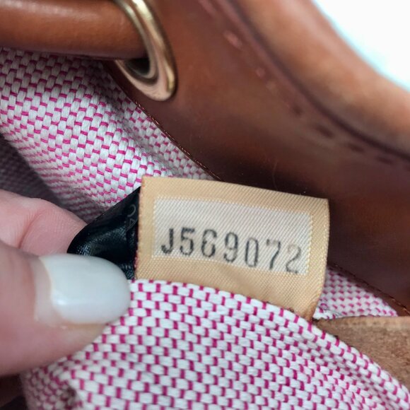 Dooney & Bourke Ivory & Brown Vintage Drawstring Shoulder Bag - Picture 10 of 11